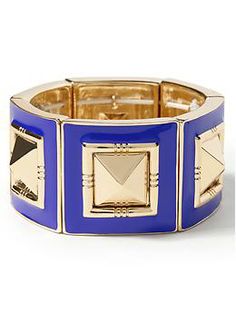 Pyramid Stretch Bracelet | Banana Republic Fall Winter Fashion Trends, 2014 Fashion Trends, Chunky Necklace, Jewelry Business, Autumn Inspiration, Shoe Style, Italian Charm Bracelet, Stretch Bracelet, Dress Shirts