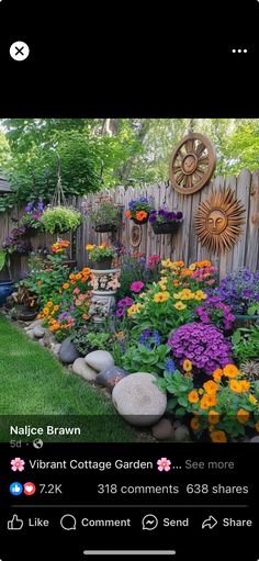 an image of a garden with flowers and plants in the yard on instagrams