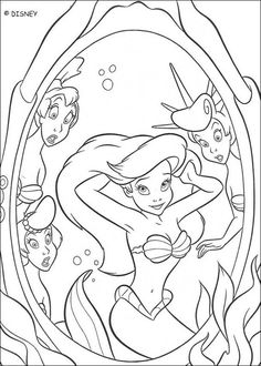 the little mermaid coloring pages for kids to print out and color with their favorite characters