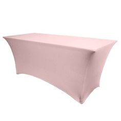 a pink tablecloth on a white background