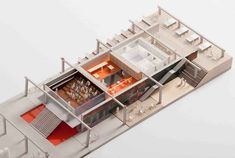 an architectural model of a house with lots of windows