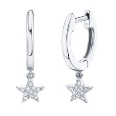 Style Number - AZ15469 White Gold Star Earrings Fine Jewelry, White Gold Star-shaped Diamond Earrings, Star-shaped White Gold Diamond Earrings, White Gold Star-shaped Fine Diamond Earrings, White Gold Star Earrings With Diamond Accents, Star-shaped White Gold Earrings With Diamond Accents, White Gold Star-shaped Sterling Silver Diamond Earrings, Rings Fancy, Diamond Star Earrings