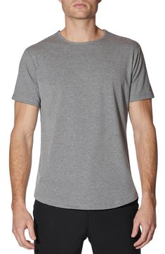 A curved hem enhances the fit of this versatile crewneck T-shirt made from soft, stretchy PYCA Pro® fabric that's wrinkle-resistant and retains its shape. 29 1/2" length (size Medium) Crewneck Short sleeves 62% polyester, 33% cotton, 5% spandex Machine wash, dry flat Imported Relaxed Fit T-shirt With Curved Hem For Everyday, Sporty Crew Neck T-shirt For Layering, Moisture-wicking Relaxed Fit Crew Neck Top, Stretch Cotton Crew Neck Muscle Tee, Cotton Stretch Muscle Tee With Crew Neck, Cotton Scoop Neck T-shirt For Layering, Cotton Scoop Neck Layering T-shirt, Stretch Moisture-wicking Crew Neck Muscle Tee, Moisture-wicking Stretch Muscle Tee With Crew Neck