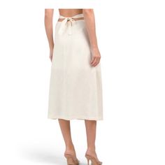 Weworewhat Cut Out Midi Skirt Size Xs Nwt Linen Blend. Color: Whisper White Spring Midi Wrap Skirt, Spring Midi Length Wrap Skirt, Elegant Pleated Maxi Skirt For Vacation, Spring Tie Waist Maxi Skirt, Elegant Spring Midi Wrap Skirt, Elegant Summer Maxi Skirt For Brunch, Summer Midi Skirt With Tie Waist, Chic Fitted Linen Skirt, Spring Fitted Midi Wrap Skirt