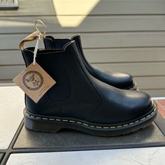 Vegan 2976. Unisex. Airwaves Bouncing Soles. Vegan Compliant. Black Vegan Boots, Vegan Platform Dr Martens, Felix Chelsea, Dr Marten Platform Chelsea Boots, Dr Martens Womens Boots Black, Black Ankle-high Martin Boots With Vibram Sole, Shoes Dr Martens, Dr Martens Black, Martens Shoes