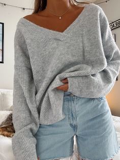 SOFT KNIT CLASSIC SWEATER – Olive Lynn Cute Sweaters Women, Comfy Everyday Soft Knit Sweater, Cozy Fit Soft Knit Sweater, Comfy Oversized Everyday Sweater, Comfy Cozy Fit Soft Knit Sweater, Cute Fall Sweaters, Crewneck Sweater, Oversized Soft Knit Fall Sweater, Cute Sweater Outfits