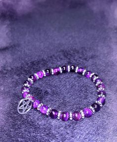 Purple Tiger Eye plus Pentagram Purple Tiger, Tiger Eye Gemstone, Tigers Eye Gemstone, Tiger Eye, Beauty Book, Violet, Jewelry Bracelets, Accessory Gift, Germany