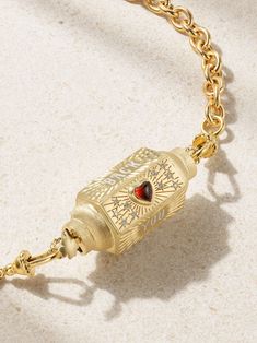 MARIE LICHTENBERG Love You Locket 14-karat gold multistone necklace Marie Lichtenberg Locket, Marie Lichtenberg, Garnet Heart, Magical Powers, Why Her, Wardrobe Wishlist, Garnet Necklace, Onyx Necklace, Gold Pearl Necklace