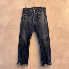 Size: 28x30 Waist - 28in Inseam - 30in Front Rise -9in Leg Opening - 7.5in Hip - 19in Thigh - 10.5in General wear, check all measurements before purchasing, no refund will be allowed all information is provided in each description. Japanese reproduction style, hidden rivets, selvedge denim, thick quality denim, I don't know the brand,thick quality materials, tag is faded out, leather back patch very high quality, these are amazing faded and worn in, no idea how old these are but probably made in Pre-washed Fitted Denim Bottoms, Dark Wash Pre-washed Jeans For Fall, Fitted Faded Selvedge Bottoms, Classic Dark Wash Pre-washed Bottoms, Fitted Dark Wash Pre-washed Jeans, Fitted Dark Wash Pre-washed Bottoms, Pre-washed Straight Leg Jeans For Fall, Fitted Pre-washed Denim Bottoms, Fall Pre-washed Straight Leg Jeans