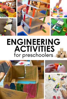 there are many different activities to do with the kids in this class, including building blocks and