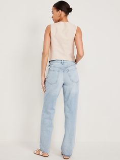 H&m Jeans High Waist, Jeans High Waist, Jean Trends, Loose Jeans, M Jeans, H&m Jeans, The Deal, Fit Mom, Petite Size