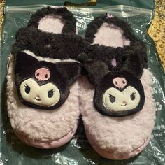 Nwt Sanrio’s Kuromi Slippers Size 40-41 Official Sanrio License Kawaii Synthetic Slippers With Round Toe, Kawaii Slip-on Synthetic Slippers, Kawaii Synthetic Slip-on Slippers, Cute Synthetic Slippers With Round Toe, Cute Closed Toe Synthetic Slippers, Comfortable Purple Round Toe Slippers, Casual Purple Round Toe Slippers, Purple Non-slip Round Toe Sandals, Purple Non-slip Slip-on Sandals