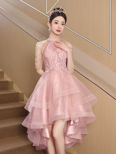 Halter neck homecoming dress,pink bridesmaid dress ,cute graduation dressMaterial:tulleColor:as picture or custom color(Please check the color card and note number)Neckline:halter neckBack details:lace-upDress type: A-lineStyle:cute<p>Features:bead</p><br/><p>1, If the color is customized, please note the color & card number.</p><br/><p>2,You can choose standard size or custom size . If dress is custom made, we need to size as following:</p><br/ Pink Sleeveless Tulle Bridesmaid Dress, Pink Bridesmaid Dress For Prom Season, Pink Tulle Bridesmaid Dress For Prom Season, Pink Tulle Bridesmaid Dress For Prom, Pink Dress Style Ball Gown For Prom Season, Pink Dress For Wedding And Prom Season, Pink Tulle Bridesmaid Dress For Banquet, Pink Ball Gown Dress For Prom, Pink Evening Dress For Homecoming During Prom Season