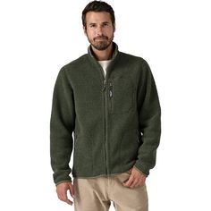 Whether it's adventures in the city or off the beaten path, the Patagonia Reclaimed Fleece Jacket is one of our favorites to throw on. Featuring a recycled wool and polyester fleece fabric, the Reclaimed Fleece Jacket is super warm and cozy for mild to cool days. The two zippered hand pockets and single zippered chest pockets give us space to store our essentials and keep our hands warm, while the elastic hem and cuffs ensure a snug fit. Patagonia Long Sleeve Fleece Jacket For Outdoor, Casual Patagonia Outerwear In Recycled Polyester, Patagonia Fleece Jacket For Fall Outdoor Activities, Patagonia Midweight Fleece Jacket For Hiking, Patagonia Fleece Jacket For Outdoor, Patagonia Midweight Functional Fleece Jacket, Patagonia Fleece Jacket With Fleece Lining For Outdoor, Patagonia Fleece Jacket With Pockets For Outdoor Activities, Patagonia Fleece Jacket With Pockets