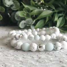 Blue Amazonite and marble Howlite gemstone beaded stretch | Etsy Cheap Handmade Beaded Bracelets With Oval Beads, Beaded Bracelets Marble, Luxury White Gemstone Beaded Bracelets, Cheap White Beaded Bracelets For Everyday, Cheap Trendy White Beaded Bracelets, Luxury White Beaded Bracelets With Gemstone Beads, Cheap White Hand Wrapped Beaded Bracelets, Cheap Silver Bracelets With Gemstone Beads, Cheap Blue Gemstone Beaded Bracelets