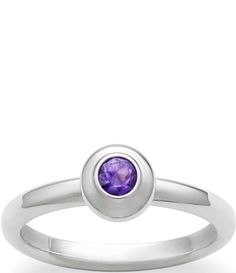 Honor the moments of life with the Avery Remembrance Ring with enhanced Amethyst. Ideal for a birthday&#x2C; anniversary or other special occasion&#x2C; Amethyst is the Avery birthstone for the month of February.Sterling Silver; Amethysteach is set with an approximate 3.5mm round enhanced amethystapprox. 0.25" wideMade in the USA. Moments Of Life, Sterling Silver Jewelry Rings, James Avery, June Birthstone, February Birthstone, Fluorescent Light, February Birth Stone, June Birth Stone, Dillard's