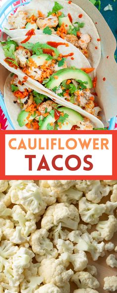 cauliflower tacos Seasoned Cauliflower, Vegan Roasted Cauliflower, Vegan Cauliflower Tacos, Tasty Tacos Recipe, Roasted Cauliflower Tacos, Balanced Lunch, Cauliflower Tacos, Healthy Vegetarian Dinner