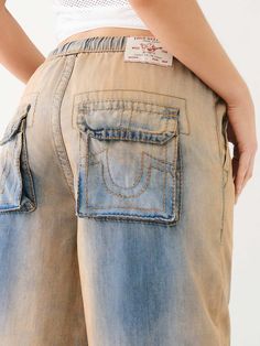 JESSIE VINTAGE WASH BAGGY CARGO JEAN Kids Denim, Ripped Denim, Cargo Jeans, Plus Size Jeans, Pant Shirt, Light Wash Denim, Jeans For Sale, Baggy Fits, Denim Shop