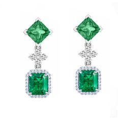 Handmade Jewelry * Available in 925 Sterling Silver with high polish finished. * Gemstone Type: Emerald *Secondary Stones: Cubic Zirconia * Gemstone Creation: Lab Created Diamond * Gemstone Color /Green * Gemstone Shape: Emerald Cut * Finish: Glossy with High Polish * Setting: Prong Set * Enjoy Free Shipping M O R E ∙ F R O M ∙ U S https://www.etsy.com/in-en/shop/trinitygolddiamonds?ref=seller-platform-mcnav Customization is always welcome and please feel free to contact me if you have any desig Formal Green Diamond Gemstone Earrings, Formal Green Gemstone Diamond Earrings, Emerald Cut Green Sterling Silver Earrings, Green Diamond Earrings For Formal Occasions, Green Diamond Chandelier Drop Earrings, Green Diamond Drop Earrings, Classic Green Diamond Drop Earrings, Fine Jewelry Green Drop Earrings, Green Fine Jewelry Drop Earrings