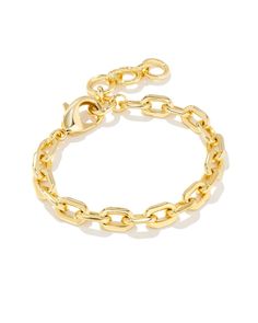 Korinne Chain Bracelet in Gold | Kendra Scott Kendra Scott Bracelet, Chain Links, Gold Bracelet Chain, Capsule Collection, Gold Fashion, Kendra Scott, Beautiful Bracelet, Chain Bracelet, Gold Chains