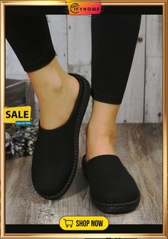 Plus Size Plain Color Mesh Fabric Flat Clog Shoes Casual Non-slip Flat Slippers, Comfortable Slippers With Rubber Sole And Flat Heel, Solid Color Slip-on Clogs With Rubber Sole, Casual Slip-on Clogs With Textured Sole, Comfortable Clogs With Textured Sole And Flat Heel, Comfortable Closed Toe Clogs With Textured Sole, Casual Synthetic Slippers With Rubber Sole, Casual Non-slip Flat Heel Slippers, Comfortable Flat Clogs With Rubber Sole