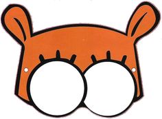 an image of a cartoon character with big round glasses on it's face and nose