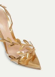 Gianvito Rossi Metallic Branch Stiletto Sandals - Bergdorf Goodman Rose Gold Accessories, Travel Size Perfume, Evening Flats, Stiletto Sandals, Cleanser And Toner, Lingerie Romper, Pump Sandals, Platform Pumps, Bergdorf Goodman