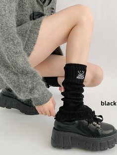 The price is for a pair of leg warmers only, others are not included.  Garment Size   	 		 			Size 			Free Size 		 		 			Full Length 			43.5 		 		 			Width 			16/19 Casual Black Leg Warmers, Black Casual Leg Warmers For Spring, Casual Black Knee-high Socks One Size, Black Casual One Size Knee-high Socks, Black Casual Spring Leg Warmers, Casual Black One-size Knee-high Socks, Trendy Winter Socks, Trendy Warm Leg Warmers For Spring, Trendy Spring Leg Warmers