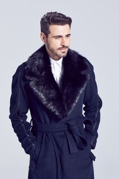 Mens Dyed Black Muskrat Fur Collar Hook & Eye Closure Detachable Collar Fur Type: MuskratFur Origin: USAMade in USA Origin AssuredShips in 3-5 days Male Fur Coat Fashion, Mens Fur Collar Coat, Luxury Fur Coat With Shawl Collar, Cloak With Fur Collar, Men’s Fur Coat, Harrington Jacket, Mens Fur, Winter Outerwear, Fur Collars