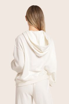 Elevate your casual wardrobe with the Blanc Lightweight Sweats Classic Hoodie. This full-length pullover features a kangaroo pocket, ribbed waistband, and a relaxed fit made for all-day comfort. Skirt Jumpsuit, Short Leggings, Sweaters Knitwear, Bike Shorts, Casual Wardrobe, Bra Tops, Outerwear Jackets, Kangaroo Pocket, Kangaroo