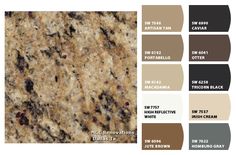 the different colors of granite are shown in this image