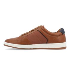 The Rogers casual sneaker from Vance Co. will give you that business casual look perfect for any occasion. The 12 mm Tru Comfort Foam™ massaging insole, round toe, and vegan leather offer that all-day comfort. All while their durable rubber outsole and lace-up closure will give you that perfect fit time and time again while wearing them. Vegan Leather upper, Lace up closure,1.25\ heel, Round toe, Tru Comfort Foam™ massaging insole for all day comfort, Durable rubber outsole, Cushioned collar and Mens Business Casual Shoes, Mens Business Casual, Mens Business, Business Casual Shoes, Oxford Sneakers, Brown Sneakers, Shoe Carnival, Business Casual Men, Mens Oxfords