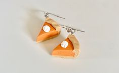 Pumpkin Pie dangle earrings Fall|Festive|Holiday's| Pie Earrings, Fall Festival, Holiday Festival, Pumpkin Pie, Business Ideas, Jewelry Earrings Dangle, Etsy Earrings, Dangle Drop Earrings, Dangle Earrings