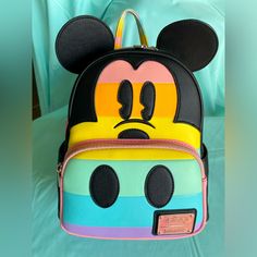 Oh Boy!! This Beautiful Pastel Rainbow (Pride) Mickey Mouse Hard Tags Loungefly Backpack. Excellent Used Condition. Open To Reasonable Offers. Playful Multicolor Standard Backpack, Fun Multicolor Standard Backpack, Fun Multicolor Backpack For Travel, Playful Multicolor Backpack With Adjustable Strap, Loungefly Backpack, Loungefly Bag, Rainbow Pride, Pastel Rainbow, Pink Blue