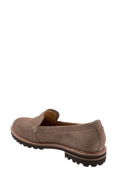 A lug sole adds a bit of utilitarian influence to a lightly cushioned loafer shaped from smooth leather. Cushioned footbed Leather upper/textile lining/rubber sole Imported Loafer Women, Lug Sole, Loafers For Women, Smooth Leather, Rubber Sole, Leather Upper, Loafers, Nordstrom, Stone