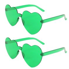 PRICES MAY VARY. Imported Plastic frame PVC lens Polarized Lens width: 2.36 inches ★High Quality-the funny party sunglasses consist of quality PC lens and PC frames, sturdy, lightweight and the lenses of the party glasses are transparent and will not affect your vision, allowing you to enjoy the party better. ★Novelty Design-the love heart shaped rimless sunglasses have different transparent jelly colors, which can create the overall modern sense of your dress up and highlight your personality，a Heart Shape Sunglasses, Sunglasses Party Favor, Heart Shaped Glasses, Party Glasses, Heart Glasses, Red Glasses, Party Sunglasses, Shaped Sunglasses, Clear Frames