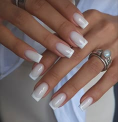 Milky Nails, Popular Nails, French Tip Nails, French Manicure, French Nails, White Nails