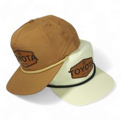 Bring back the good old days with this vintage-style Toyota hat, affectionately known as 'The Grandpa's hat.' Showcasing a Buckskin patch from the Leatherette® Heritage Colors Collection, expertly laser engraved for that perfect retro touch. This cap is a nod to timeless style--add it to your collection and keep the tradition alive! Vintage Adjustable Snapback Hat With Curved Brim, Retro Outdoor Hat With Snapback, Retro Adjustable Baseball Cap With Curved Brim, Retro Adjustable Hat With Curved Brim, Retro Adjustable Curved Brim Baseball Cap, Retro Outdoor Snapback Hat, Retro Adjustable Snapback Cap, Vintage Adjustable Flat Bill Hat, Retro Adjustable Curved Brim Hat