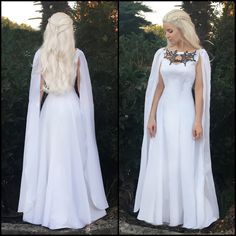 Game of Thrones White Meereen Dress - Dragon Necklace Gown + Cape - Cosplay Costume Sale by FleurDeLysCouture on Etsy https://www.etsy.com/listing/398651531/game-of-thrones-white-meereen-dress White Fairytale Dress For Costume Party, White Floor-length Dress For Costume Party, White Elven Costume For Cosplay Events, White Princess Costume For Cosplay, White Costume For Cosplay And Fancy Dress Events, White Costumes For Cosplay Events, White Costume For Fancy Dress And Cosplay Events, White Gothic Dress For Cosplay, Fairytale Wedding Dresses For Cosplay Events