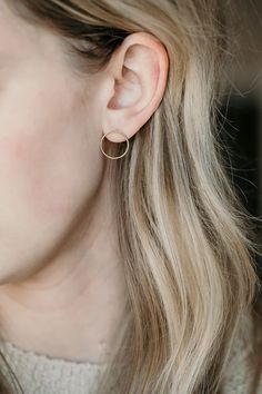 Large Halo Studs – Every Day Collective Co. Gold Aesthetic Jewelry, Ring Earrings Gold, Gold Ring Earrings, Dainty Gold Earrings, Indian Jewellery Design Earrings, Gold Aesthetic, Tiny Earrings, Fancy Jewellery, Gold Earrings Designs