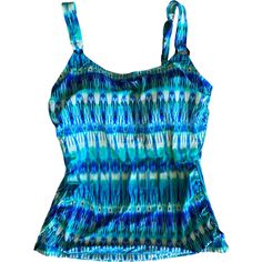 Nwt Tankini By Christina Swimwear, Turquoise, Padded Cups. Blue Fitted Casual Swimwear, Casual Blue Fitted Swimwear, Casual Fitted Blue Swimwear, Fitted Turquoise Tops For Beach, Swimwear Tankini, Womens Swim, Tankini, Color Blue, Swimming