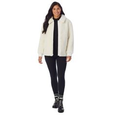 A cozy sherpa construction and a quilted lining combine to give this women's Cuddl Duds plush jacket a wonderful winter look.Finding the perfect fit and size for women's clothing requires basic measurements of your chest, waist, hips and inseam. Use this guide to learn more about sizing and everything Kohl's has to offer in women's fashion. sherpa construction Quilted lining Zipper front with anti-chafe guard Long sleeves with ribbed cuffs 2 fleece-lined pockets No HoodFIT & SIZING 25-in. approx Cozy Faux Fur Trim Outerwear For Cold Weather, Winter Fleece Jacket With Faux Fur Lining In Sherpa, Winter White Fleece Jacket For Cold Weather, Winter Sherpa Outerwear With Faux Fur Trim, Winter Outerwear With Faux Fur Trim And Sherpa, Winter White Sherpa Outerwear, Winter White Sherpa Outerwear For Winter, Cozy Fit Sherpa Outerwear For Cold Weather, Cozy Fit Winter White Outerwear For Winter