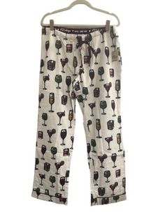 Trendy Fashion NWT PJ Salvage Large Wine COCKTAILS CHEERS Flannel Pajama Lounge Pants #PQ26, Womens Intimates & Sleep Fuzzy Pajama Pants, Colorful Drinks, Pajama Lounge, Wine Print, Wine Cocktails, Cute Pajamas, Flannel Pajamas, Pj Pants, Cream Background