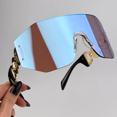 Versace Ve2258 1002ma Brand New Sunglasses Pink Mirrored Blue Shield Unisex Brand New And 100% Authentic! Made In Italy. Same/Next Day Shipping! Brand: Versace Collection 2023 Model: Ve2258 Color Code: 1002ma Gender: Unisex Frame Color: Pink Mirrored Blue Lens Color: Pink Mirrored Blue Lens Material: Polyamide Frame Shape: Single Lense / Shield Frame Style: Rimless Frame Material: Plastic Size: 145x1x125 100% Uv Protection. Full Retail Versace Set Includes: 1. Glasses 2. Case 3. Cleaning Cloth W Blue Rimless Anti-reflective Sunglasses, Blue Rimless Sunglasses With Uva Protection, Rimless Blue Sunglasses For Party, Blue Rimless Sunglasses For Party, Luxury Blue Sunglasses With Uva Protection, Luxury Pink Shield Sunglasses With Uva Protection, Trendy Blue Anti-reflective Shield Sunglasses, Blue Rimless Glass Sunglasses, Elegant Blue Anti-reflective Sunglasses