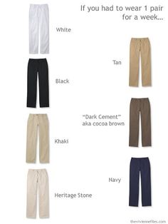 Which color will you choose for your pants? Capsule Wardrobe Pants, Celana Khaki, Mix And Match Outfits Hijab, Colored Pants Outfits, Neutral Pants, Shape Dress, Beige Pants, The Vivienne, Office Outfit