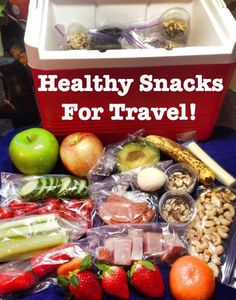 healthy snacks for travel with fruits and vegetables