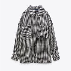 Zara Plaid Padded Oversized Overshirt Button Up Long Sleeve Nwt Size Medium Details- Padded Shirt Jacket ( Shacket ) Snap Button Up Front Snap Button Cuffs Long Sleeves Plaid Color Two Chest Pockets Two Side Pockets Condition- Nwt New With Tags Approximate Measurements- Armpit To Armpit- 22 Inches Length- 25 Inches (B) Oversized Cotton Shacket With Buttons, Winter Button-up Single Breasted Shirt, Winter Single-breasted Button-up Shirt, Winter Single Breasted Button-up Shirt, White Collared Shacket With Relaxed Fit, Winter Workwear Shirt With Snap Buttons, Winter Workwear Shirt With Buttoned Pockets, Chic Oversized Cotton Shacket, Oversized Long Sleeve Chic Shacket