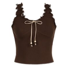 Please refer to our sizing chart for a guideline when choosing a size. 5 business days order processing time. 90% cotton 10% spandex Trendy Cotton Tops With Ruffled Straps, Brown Fitted Top With Spaghetti Straps, Brown Fitted Spaghetti Strap Top, Trendy Cotton Ruffled Tank Top, Trendy Cotton Ruffle Tank Top, Trendy Cotton Tank Top With Ruffles, Cottagecore Skirts, Dresses Cottagecore, Fairycore Clothes