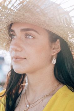 Summer is around the corner and this hoops are the perfect beach-vibe earrings. Natural cowrie seashell earrings on gold filled hoops very casual and simply amazing. Get nice complements everywhere you go! ;) *Select the kind of shells for your earrings before check out (Natural shell or Golden charm seashell) *The natural shells on your order may vary slightly from the one on the pictures due to its natural uniqueness. ---------------------------------------------------------------------------- Shell Dangle Hoop Earrings For Beach, Yellow Gold Jewelry For Vacation, Summer Beach Dangle Hoop Earrings, Summer Vacation Dangle Hoop Earrings, Dainty Yellow Gold Jewelry For Beach, Small Hoop Earrings For Summer Beach, Shell Beachy Jewelry For Summer, Adjustable Small Hoop Earrings For Beach, Beachy Shell Jewelry For Summer