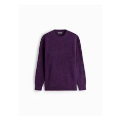 PURL KNIT SWEATER Purple Relaxed Fit Long Sleeve Sweater, Purple Long Sleeve Sweater For Work, Long Sleeve Purple Sweater For Work, Zara Classic Fall Sweater, Relaxed Fit Long Sleeve Fine Knit Sweater, Knit Long Sleeve Sweatshirt For Work, Classic Zara Long Sleeve Sweater, Zara Long Sleeve Fine Knit Sweater, Zara Classic Long Sleeve Sweater